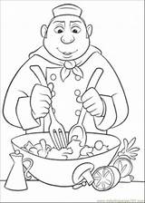 Salad Coloring Pages Gusteau Auguste Making Bowl Ratatouille Colette Makes Tasty Template Getdrawings Getcolorings Comments sketch template