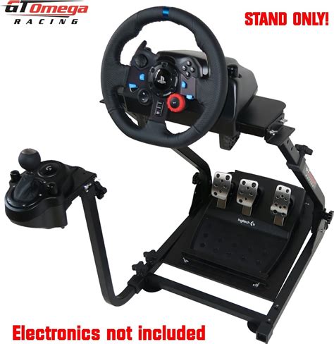 gt omega racing wheel stand  logitech  driving force gaming steering wheel pedals gear