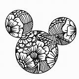 Mandala Mickey Disney Mouse Svg Coloring Pages Colouring Silhouette Color Markers Fabric Svgs Tattoo Choose Board Etsy Drawings Instant sketch template