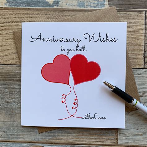 anniversary wishes    love hearts design anniversary card
