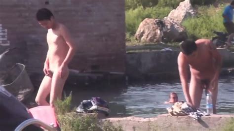 Asian Men Spied Fully Naked In Public