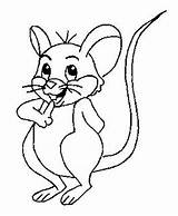 Mewarnai Tikus Kartun Lucu Sederhana Desenhos Ratinhos Ratos Aprende Mouse Rato Ratón sketch template
