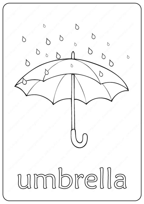 printable umbrella coloring page book