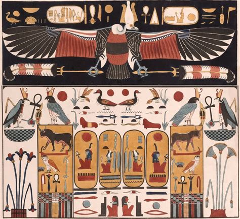 Ancient Egyptian Tomb Painting Vulture Valley Of The