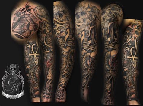 egyptian tattoos  sleeve