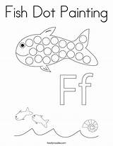 Dot Fish Painting Coloring Built California Usa sketch template