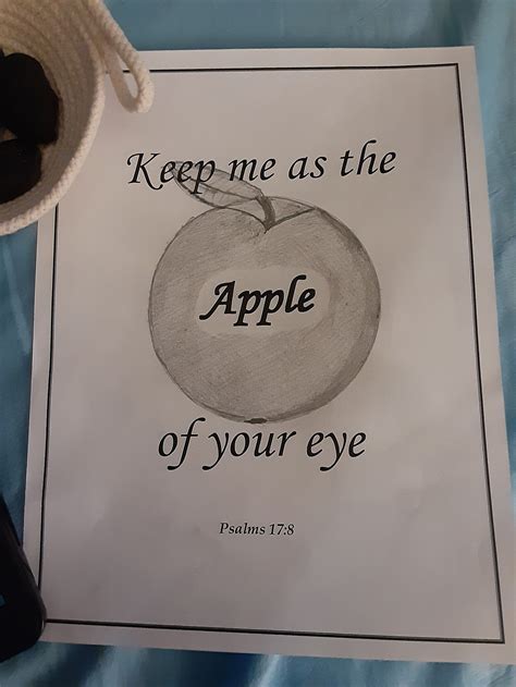 digital print     apple   eye bible verse etsy
