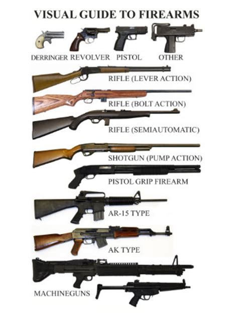 firearm gun identification chart glossy poster picture banner etsy