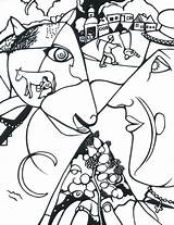 Chagall Marc Coloriage Handouts Arcimboldo Pintar Watercolors Gogh Colorare Plastique Dimanche Samedi Passerai Obras Classe Reproductions Starry Rainy Colorier Sheets sketch template