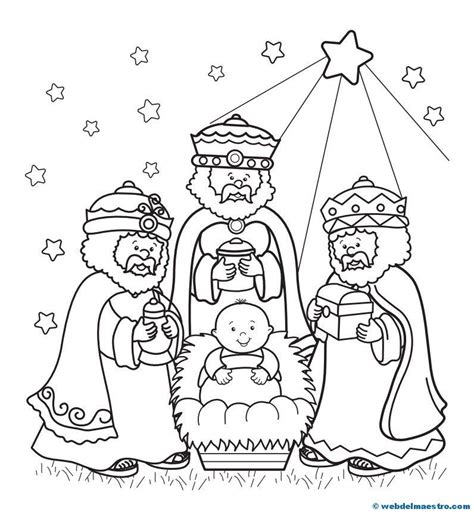 reyes magos christmas coloring pages christmas colors  wise men
