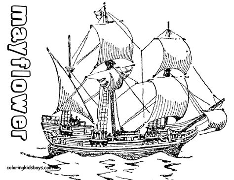 mayflower coloring pages thanksgiving mayflower ship coloring printables