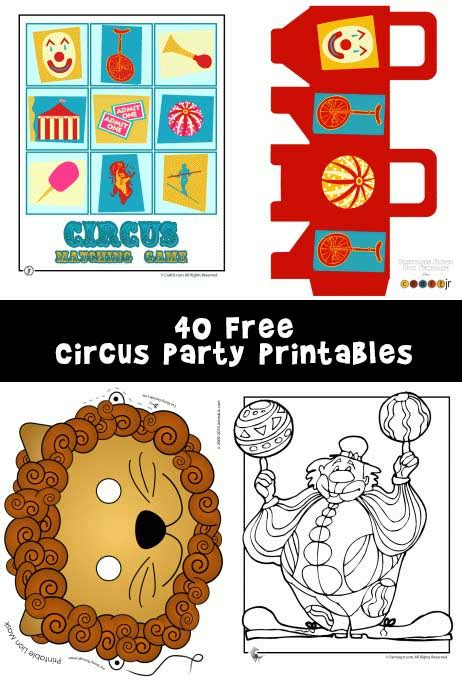 circus party printables  circus crafts woo jr kids activities