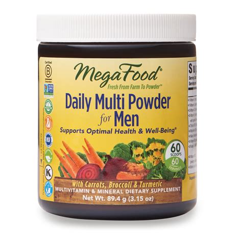 megafood daily multi powder  men supports optimal health multivitamin  mineral