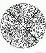 Mandala Coloring Kids Pages Mandalas Printable Winter Kleurplaten Colouring Sheets Color Adults Kleurplaat Christmas Library Clipart Zo Simple Print Relaxation sketch template