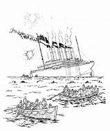 Titanic Drawing Coloring Pages Sinking Getdrawings Ship sketch template
