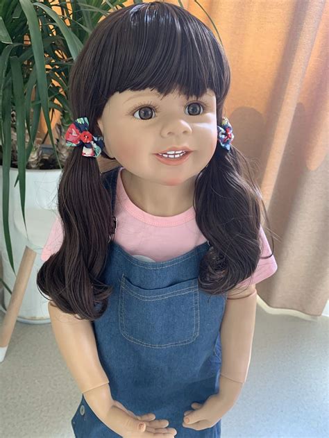 huge reborn toddler girl doll   full body vinyl life  baby