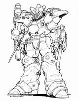 Armor Coloring Fi Sci Rifts Drawings Deviantart Robot sketch template