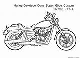 Harley Davidson Coloring Pages Motorcycle Dyna Printable Mandala Moto Coloriage Choose Board Clipart Custom sketch template