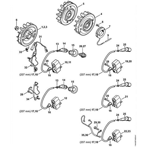 stihl ms  chainsaw ms    vwz parts diagram mscmvwz  ignition