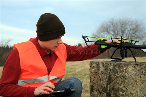 drone operator  testing  equipment stock photo image  people children