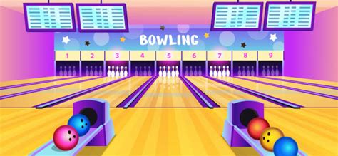 Bowling Alley No People Illustrations Royalty Free Vector Graphics