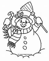 Coloring Pages Snowman Christmas Printable Visit Cute sketch template