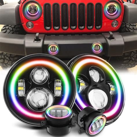 halo headlights  jeep wrangler
