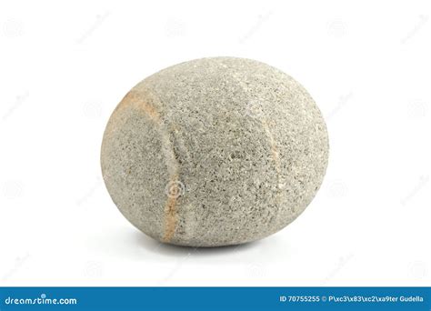 vlotte ronde steen stock afbeelding image  grijs vast