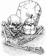 Squelette Halloween Coloriage Imprimer Difficile Coloriages Dessins Adulte sketch template