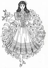 Fashions Colouring Midsummer Svg Dxf sketch template