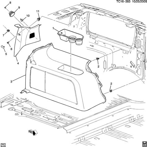 chevrolet tahoe base dr panel body interior trim panel body  trebony lh