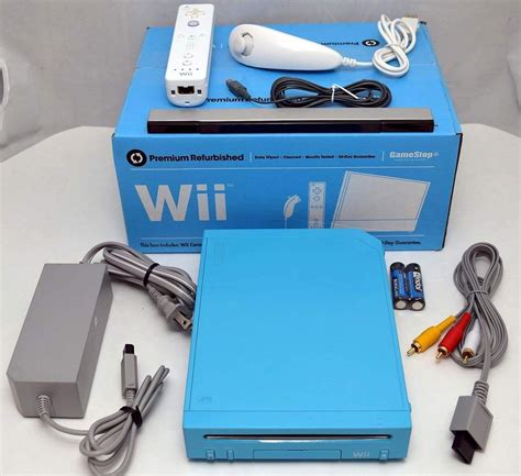 amazoncom nintendo wii limited edition blue video game console home system rvl  renewed