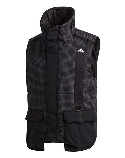 adidas mens utility vest jacket black life style sports