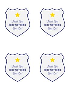 police officer printable cards hey linz