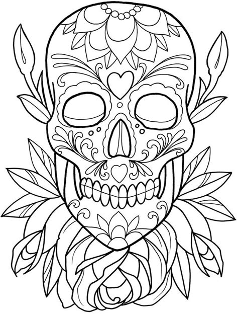 images  skull coloring  de los muertos  pinterest