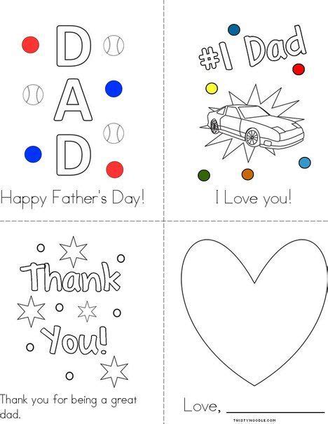 love  dad mini book dad books fathers day coloring page