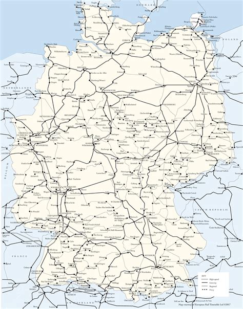 duitsland trein kaart kaart van duitsland trein routes west europa europa