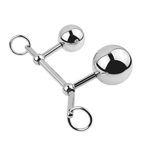 stainless steel anal hook male metal two removeable balls anal beads