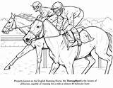 Coloring Horse Jockey Pages Racing Printable Getdrawings Getcolorings sketch template