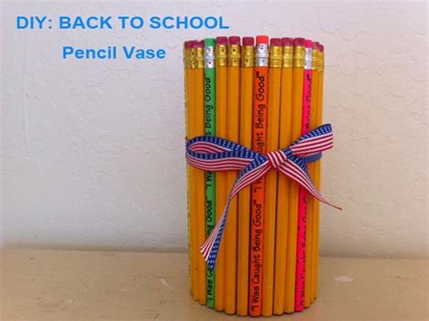 diy back to school pencil vase