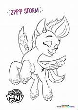Pony Generation Izzy Moonbow Zipp Pipp Jumping sketch template