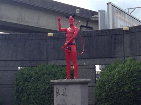 kickstarter aims to bring back vancouver s beloved penis satan statue