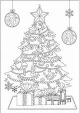 Tree Christmas Coloring Pages Easy Print Tulamama Fun sketch template