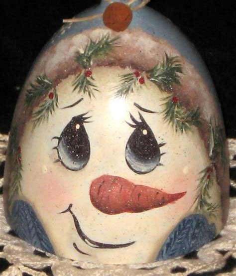 Handpainted Vintage Wine Glass With Snowman Face Candle Holder