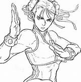 Fighter Chun Ryu Ken sketch template