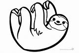 Sloth Coloring Pages Drawing Simple Line Two Toed Printable Easy Kids Template Print Adult Cute Sloths Baby Color Clipartmag Info sketch template