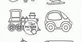 Transportation Pages Coloring Toddlers Printables sketch template