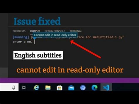 issue fixed  edit  read  editor  visual studio code problem solved english cc