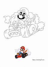 Mario Kart Coloring1 sketch template