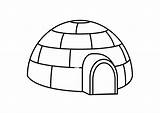 Igloo Coloriage Imprimer Coloring Dessin Printable Buildings Architecture Pages sketch template